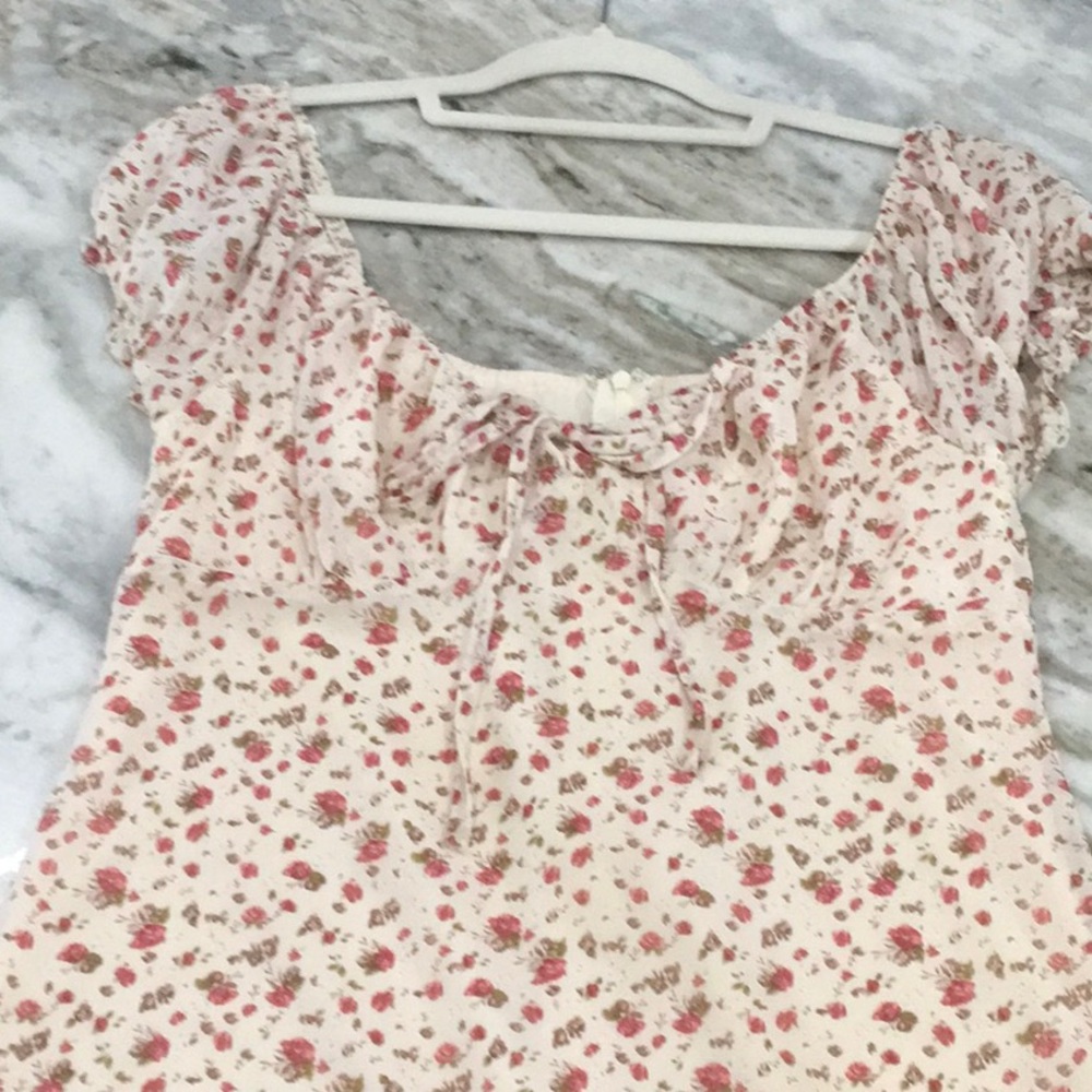 SHE+SKY chiffon floral with polyester liner. Worn once